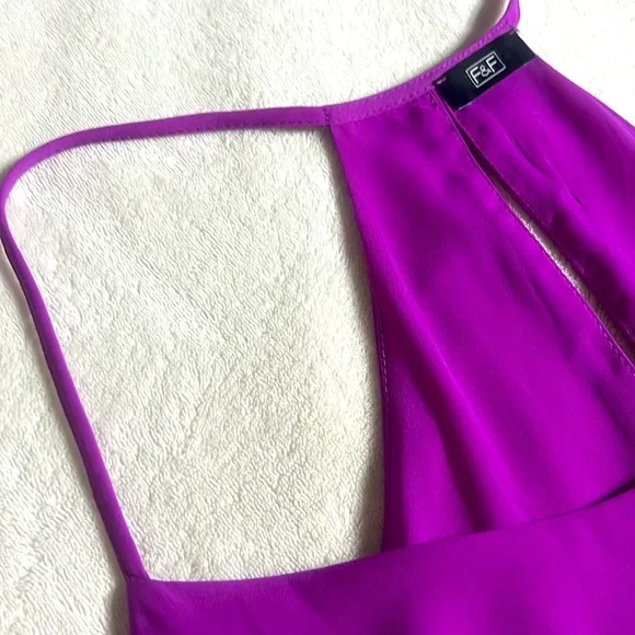 Purple  spaghetti strips Top-Fabric Crep’ - Picture 3 of 6